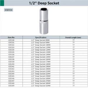 1 2 inch deep socket heavy duty mechanic tool