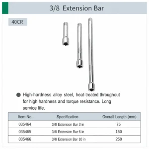 3 8 drive extension bar set