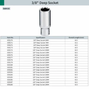 3 8 inch deep socket metric drive socket wrench tool