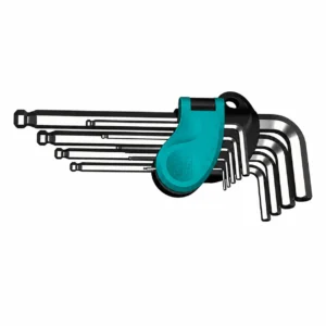 portable allen key set with folding holder metric hex wrench tools