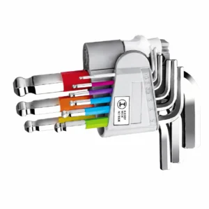 color coded hex key wrench set metric and standard sizes