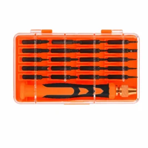 compact precision bit set with screwdriver
