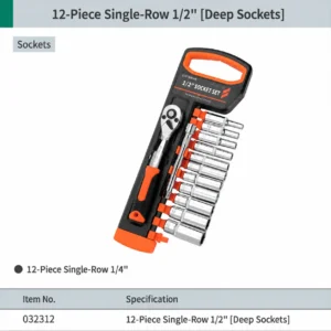 greener 12 piece half inch deep socket set 032312