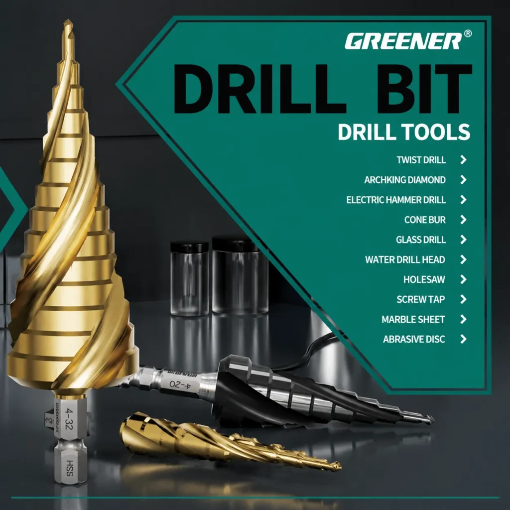 hss-step-drill-bits-for-metal-wood-and-plastic-hole-drilling