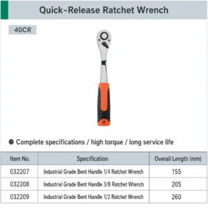quick release ratchet wrench orange handle