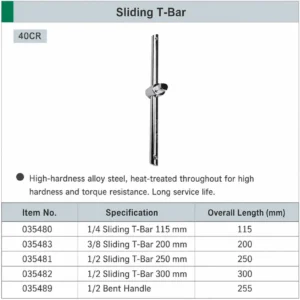 sliding t bar socket handle
