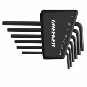 greener folding hex key set allen wrenches metric 7 piece with black holder