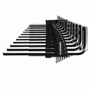 greener inch hex key set allen wrench long arm black oxide finish pro grade