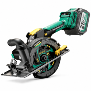 greener cordless brushless circular saw with dust port