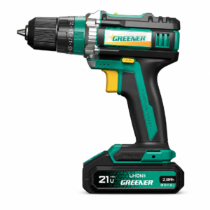 greener cordless brushless drill driver with 21v battery