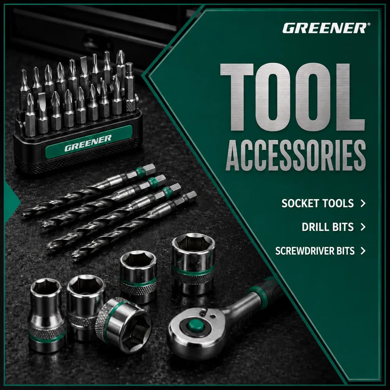 greener tool accessories drill bits socket tools screwdriver bits