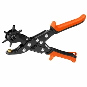heavy duty punch pliers orange black industrial hand tool