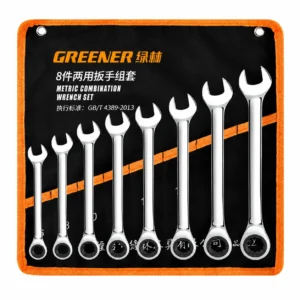 metric double open wrench set chrome vanadium steel tools