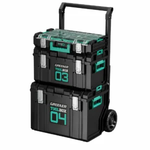 mobile modular tool storage cart with organizer top