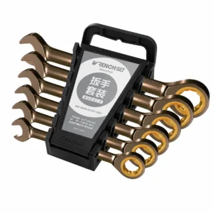 premium gold finish ratcheting wrench set professional tools