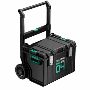 rolling tool box with telescopic handle and wheels