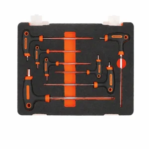 t handle hex torx screwdriver set foam organizer box
