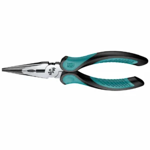 teal black long nose pliers professional electrician repair tool non slip grip